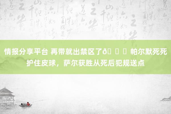 情报分享平台 再带就出禁区了😂帕尔默死死护住皮球，萨尔获胜从死后犯规送点