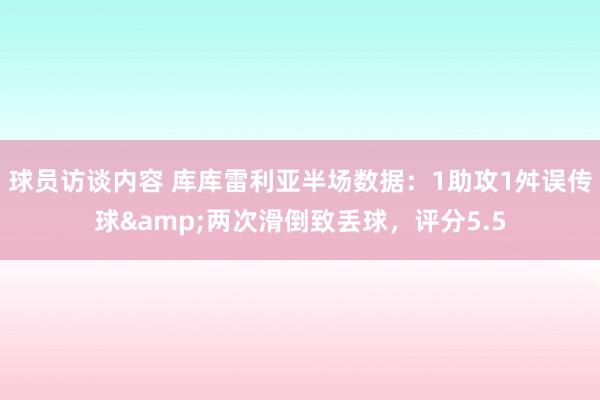 球员访谈内容 库库雷利亚半场数据：1助攻1舛误传球&两次滑倒致丢球，评分5.5